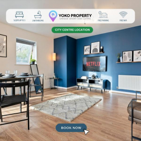 Stylish City Centre Apartment with Free Parking, Fast W-fi, Smart TV and Balcony by Yoko Property